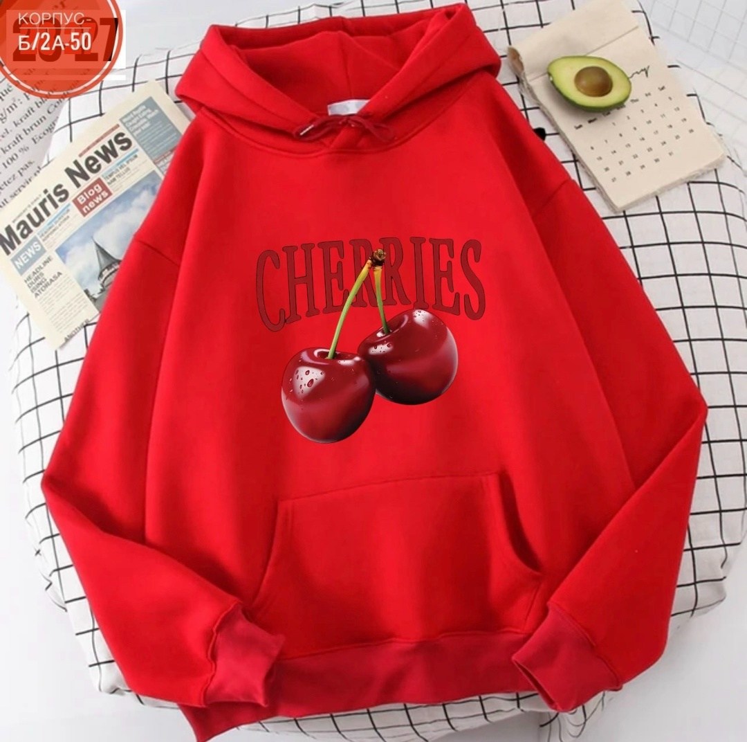 толстовка в стиле,модная толстовка,толстовка с капюшоном и принтом,красная толстовка,женская толстовка с капюшоном