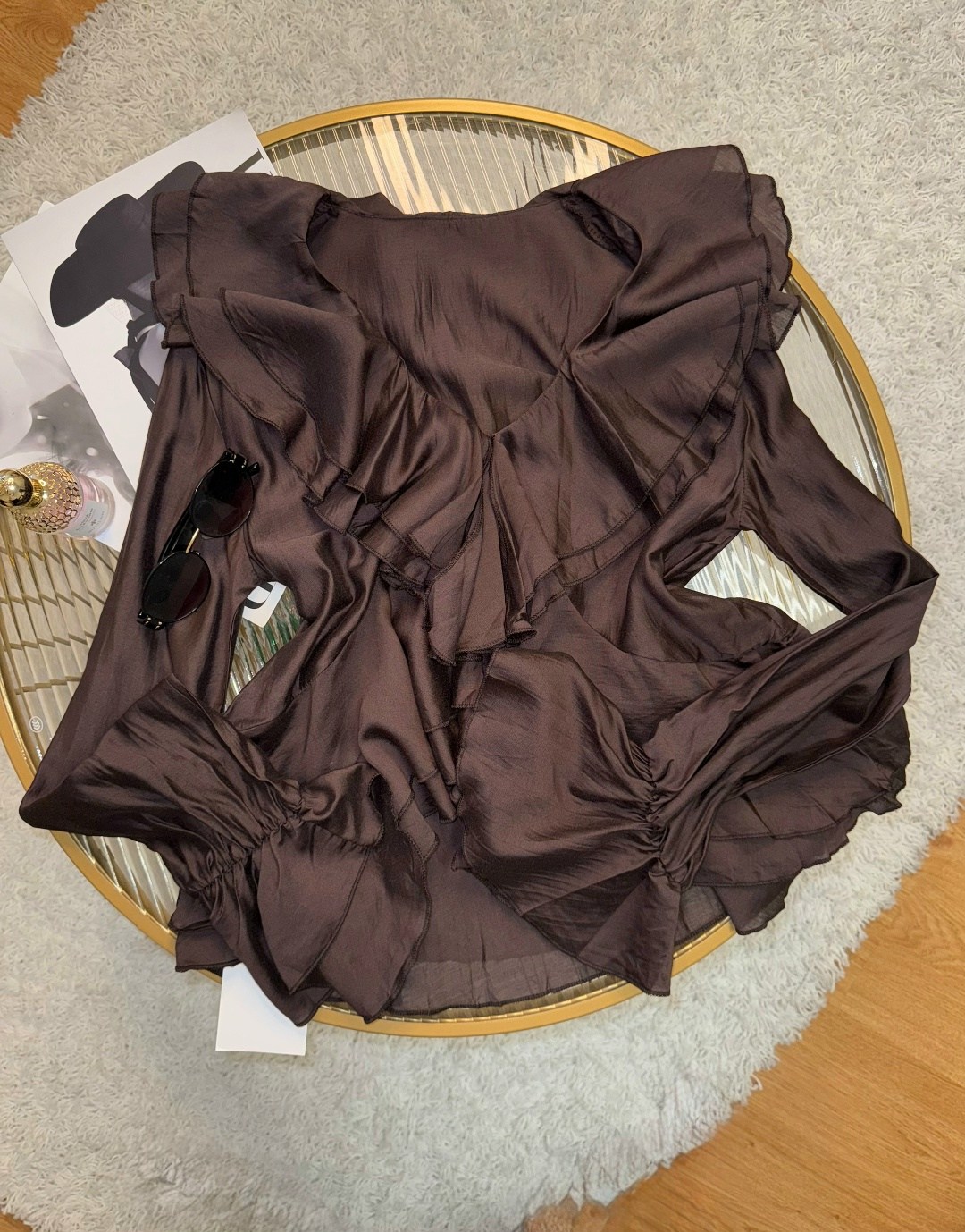 блузка элегантная,блузка с оборками,рубашка с рюшами,женская блузка с оборками,женская шифоновая блузка