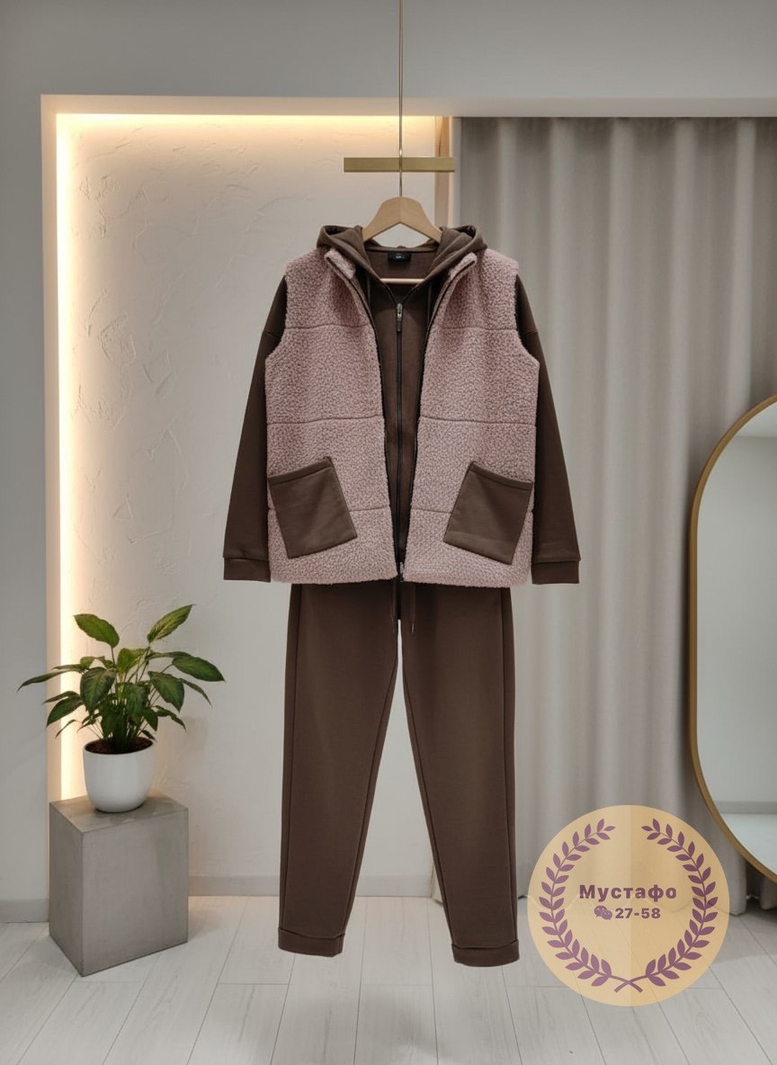 костюм женский тройка,женский костюм на флисе,костюм женский спортивный тройка с жилетом утепленный,теплый костюм на флисе,женский костюм