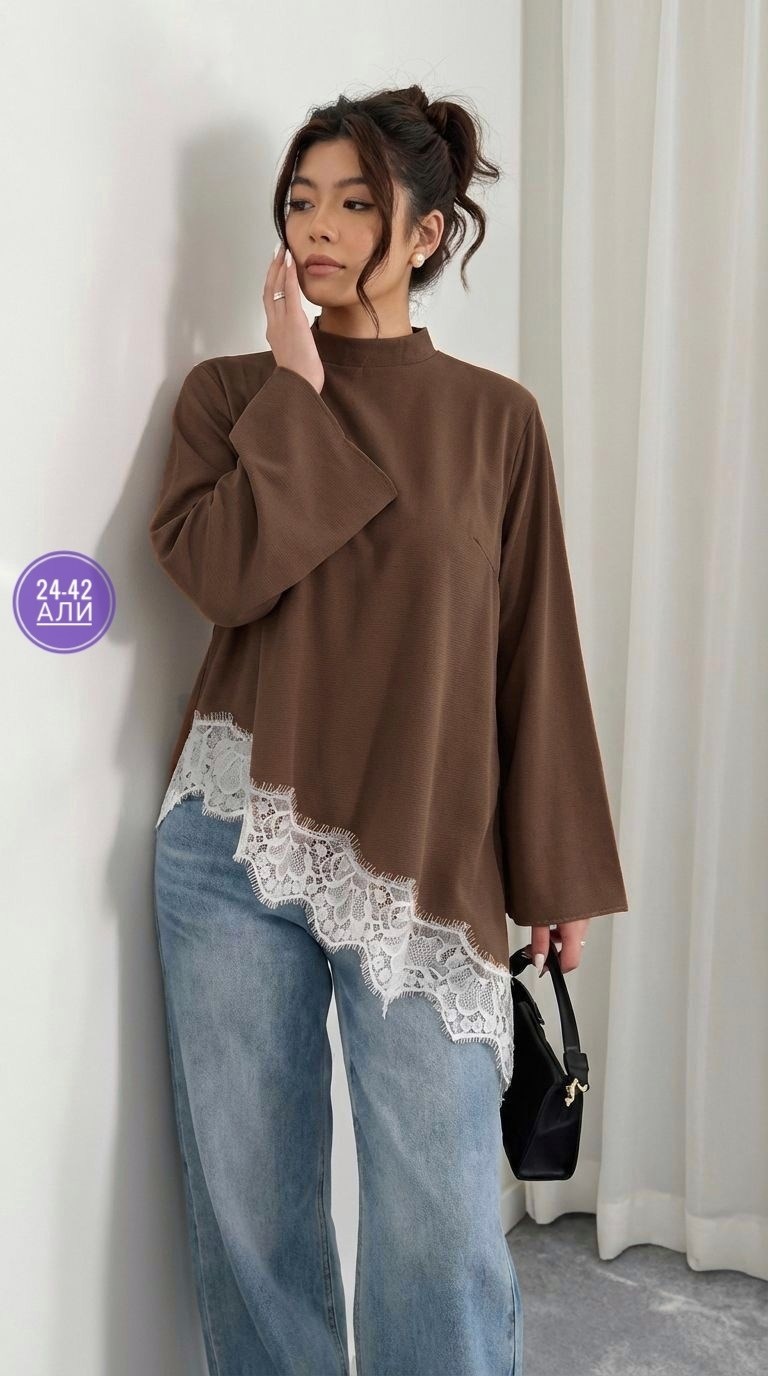 блузка с кружевами,блузка удлиненная,женская блузка,блузка с оборками,кофта женская