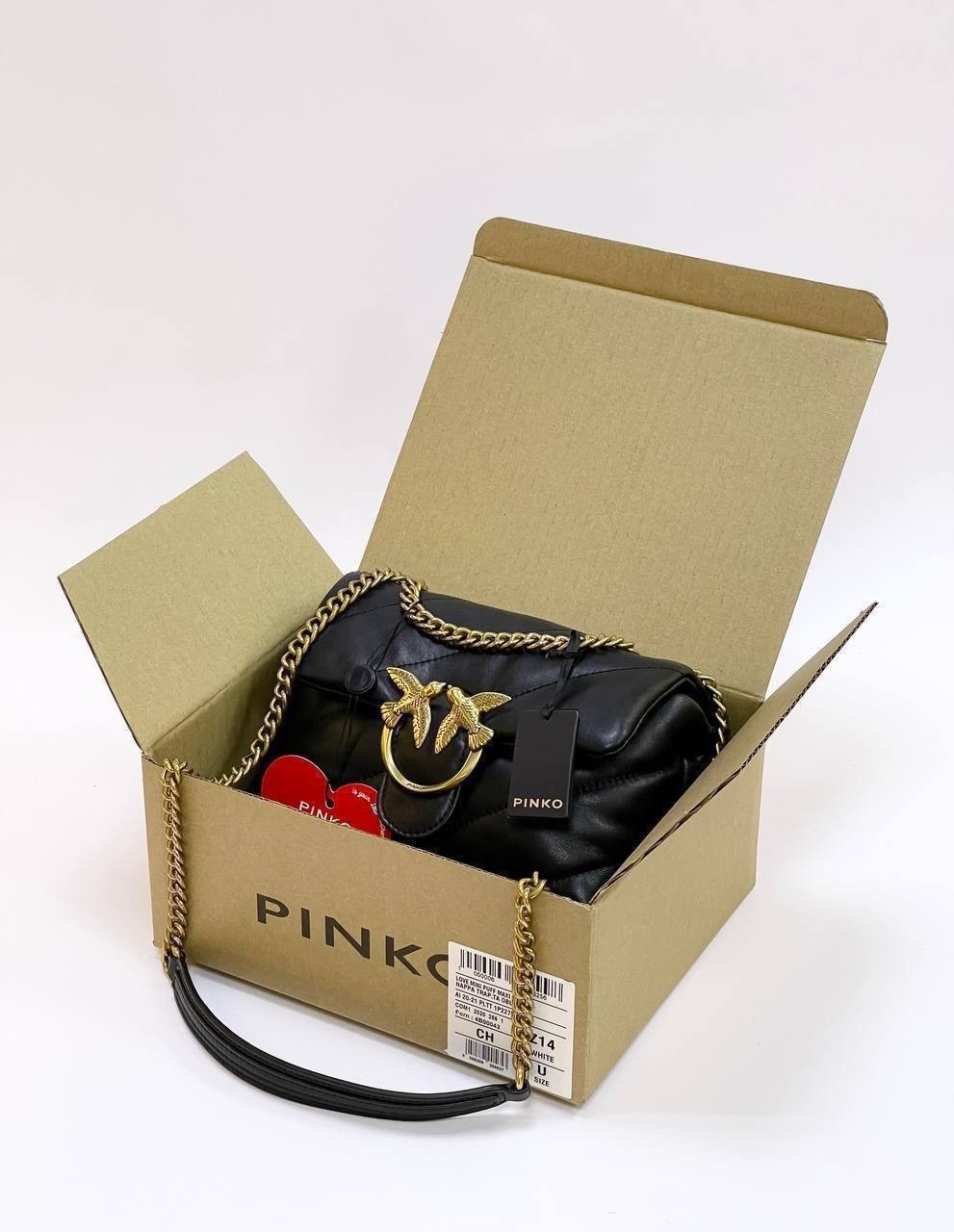 сумка pinko женская,сумки pinko,кожаная сумка pinko,сумка пинко черная с золотой фурнитурой,сумка с птичками бренд pinko