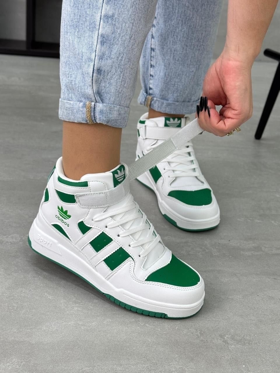 ,кроссовки adidas,женские кроссовки,adidas forum low бело зеленые,adidas forum mid green