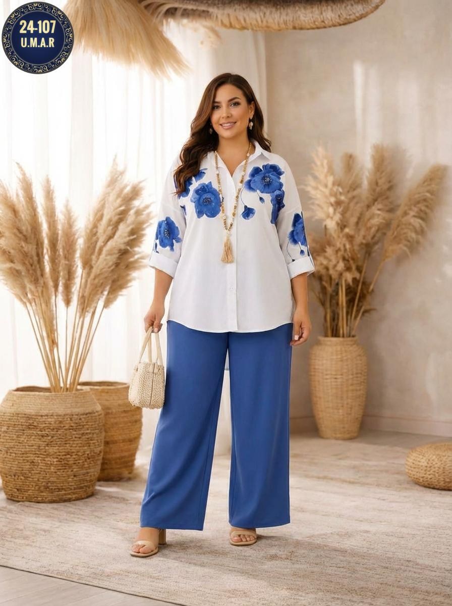 летние костюмы,брючный комплект,женские костюмы больших размеров,брючный костюм с блузкой,женский костюм