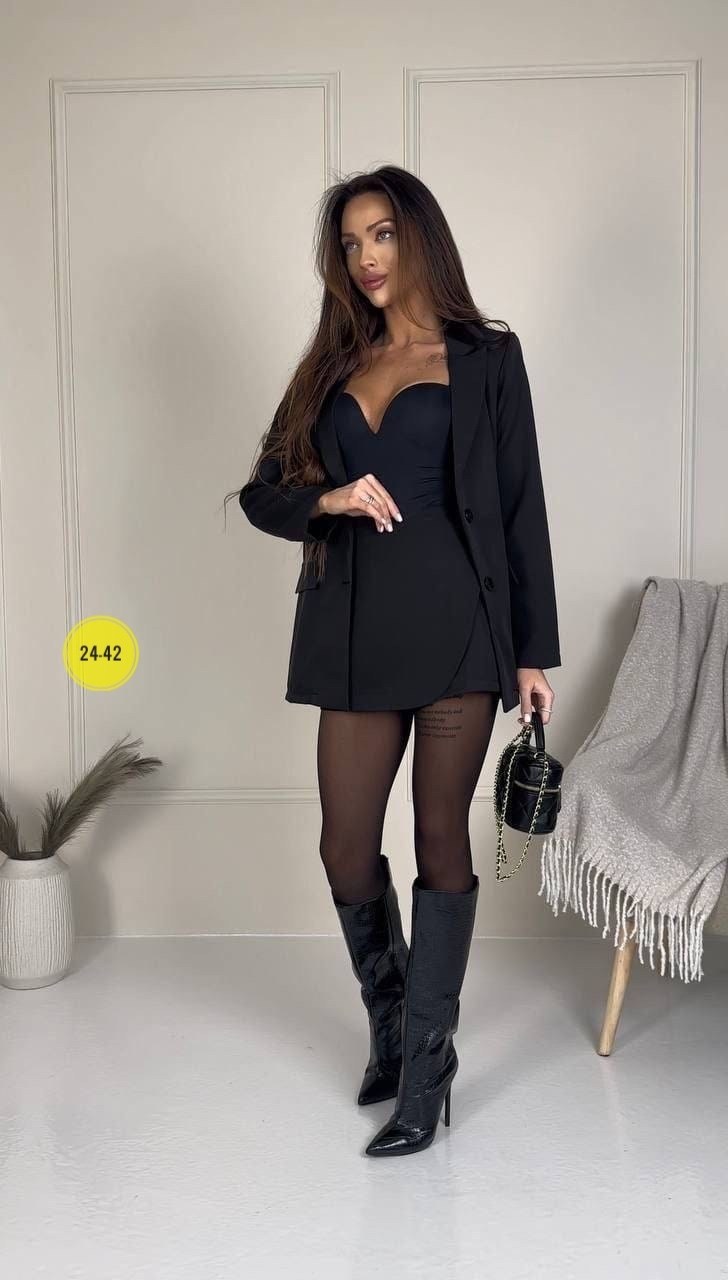 костюм двойка пиджак + юбка-шорты,костюм двойка пиджак и юбка,костюм двойка пиджак и шорты ткань: барби,костюм пиджак юбка шорты,костюм классический жакет юпка шорты