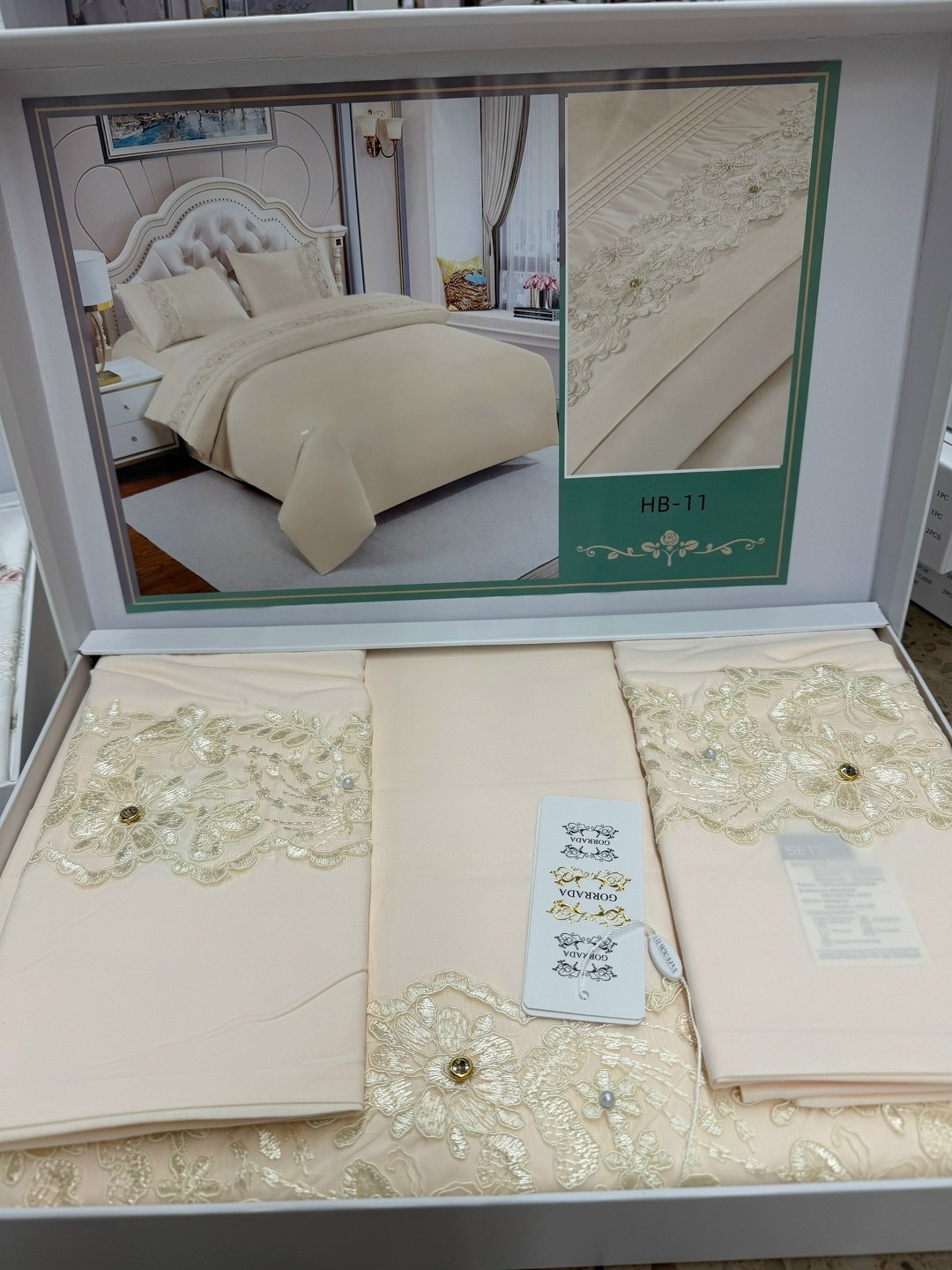 комплект постельного белья,комплект постельного белья gelin home,постельное белье,постельное белье nursum евро,кпб efor ranforce (almila ng-45) сухая роза гипюр евро