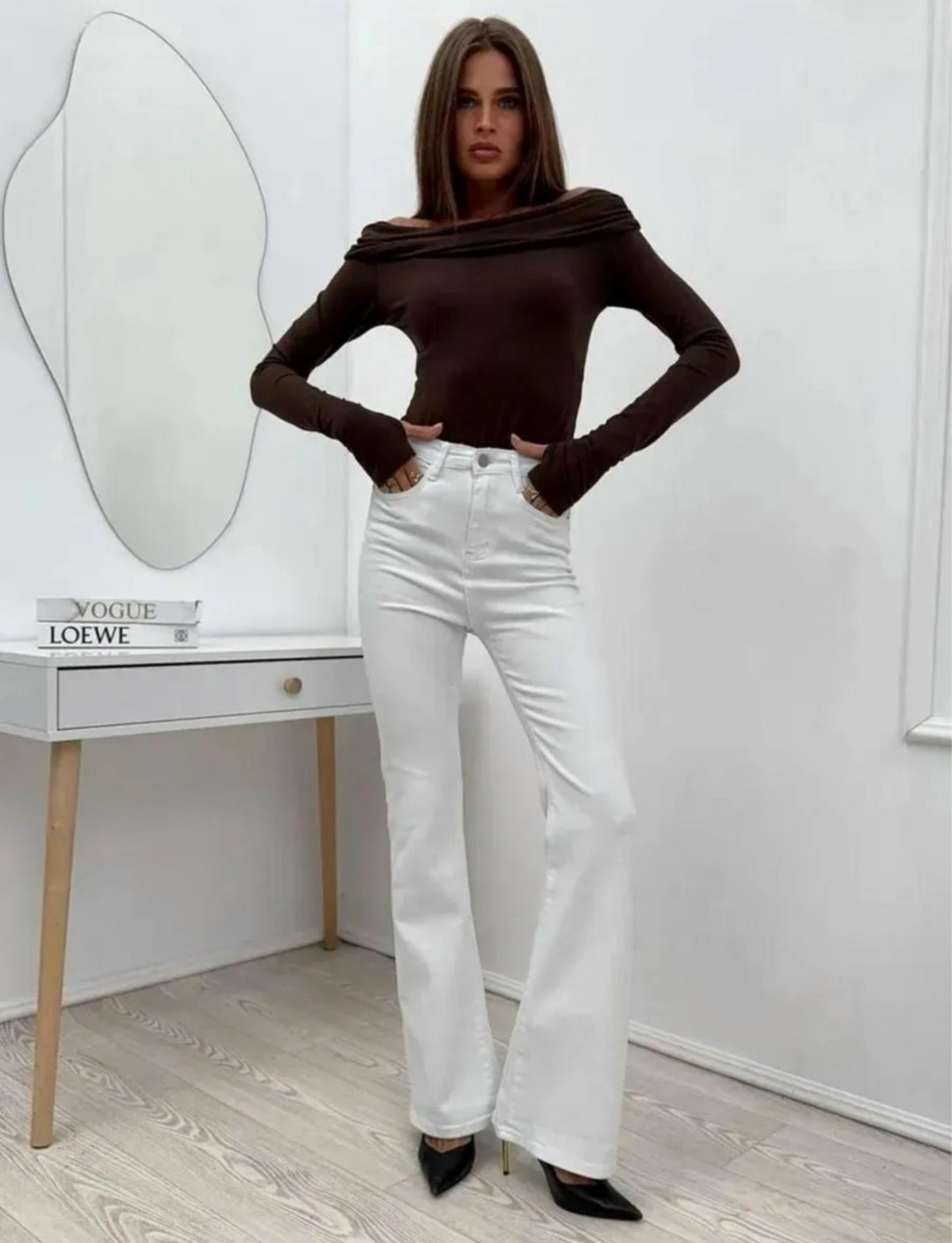 джинсы белые,женские джинсы,джинсы клеш женские,джинсы модные