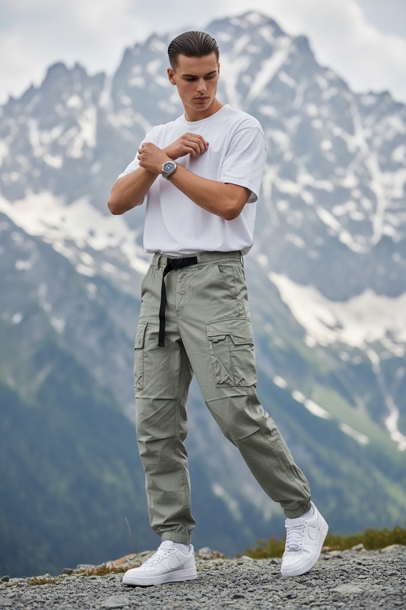 брюки карго,мужские брюки карго,зауженные брюки,брюки с карманами,брюки в спортивном стиле