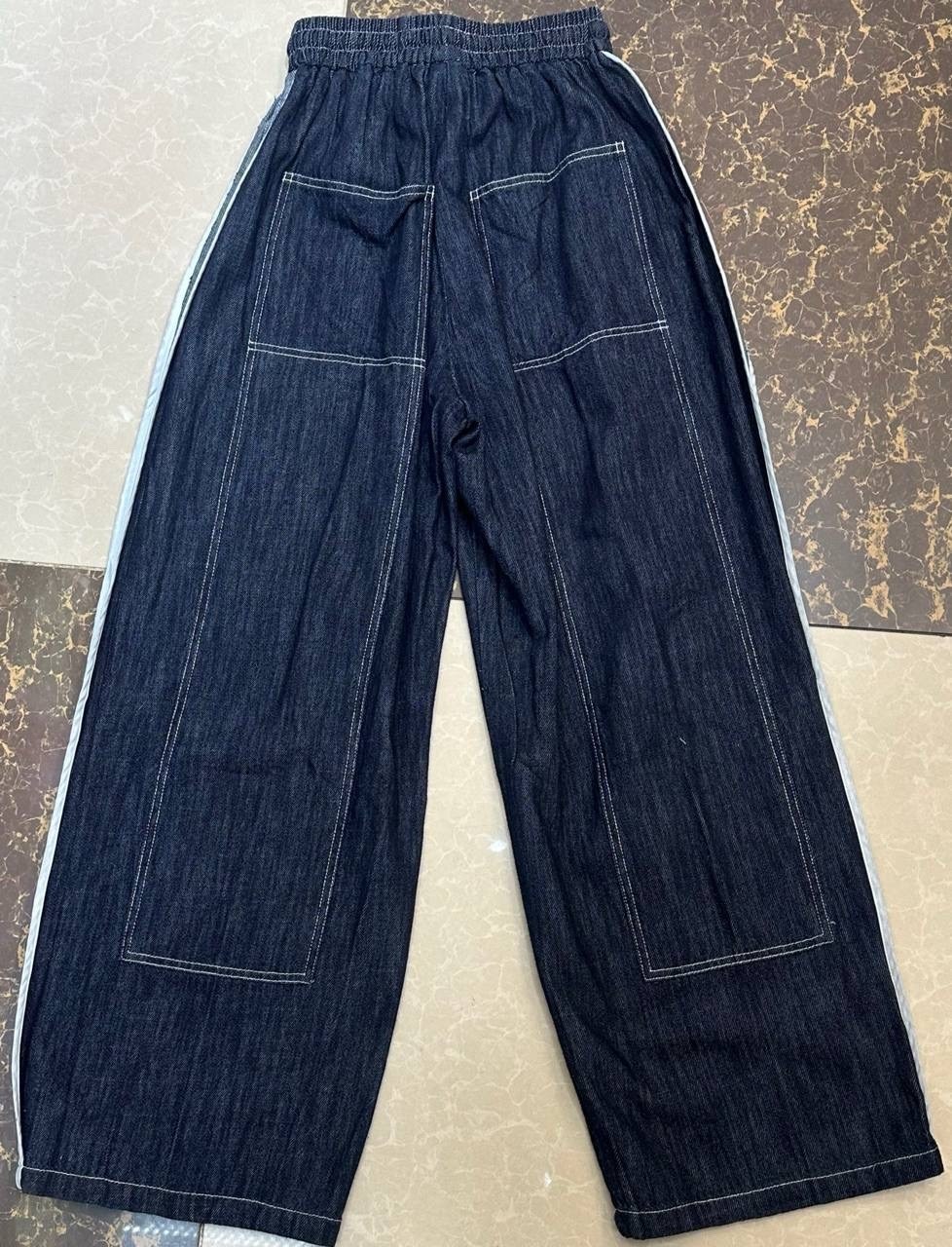 широкие джинсы,джинсы повседневные,джинсы с широкими штанинами,корейские модные мешковатые джинсы y2k в синюю полоску,джинсы с лампасами