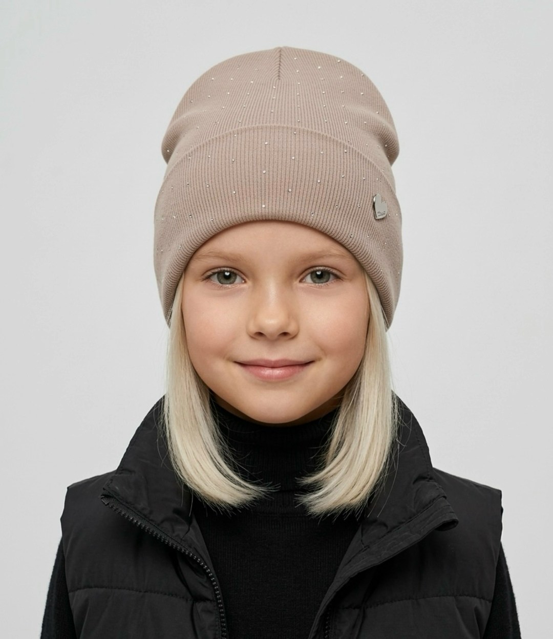 шапка бини,шапка демисезонная для девочек,шапка для девочек,демисезонная шапка,шапка трикотажная для девочки