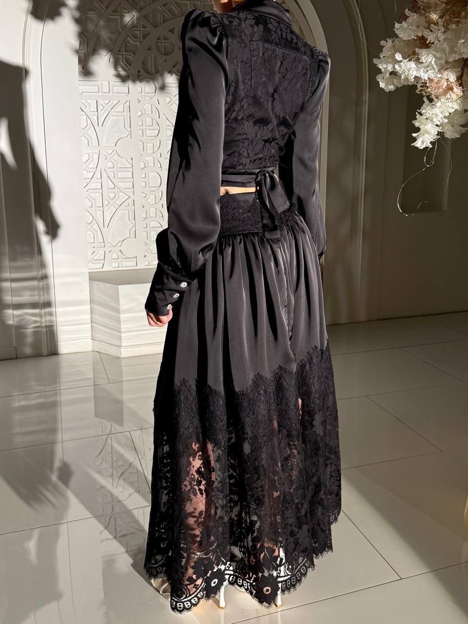 вечернее платье,кружевная юбка,юбки для женщин,юбка кружевная длинная maura korvana,костюм с юбкой