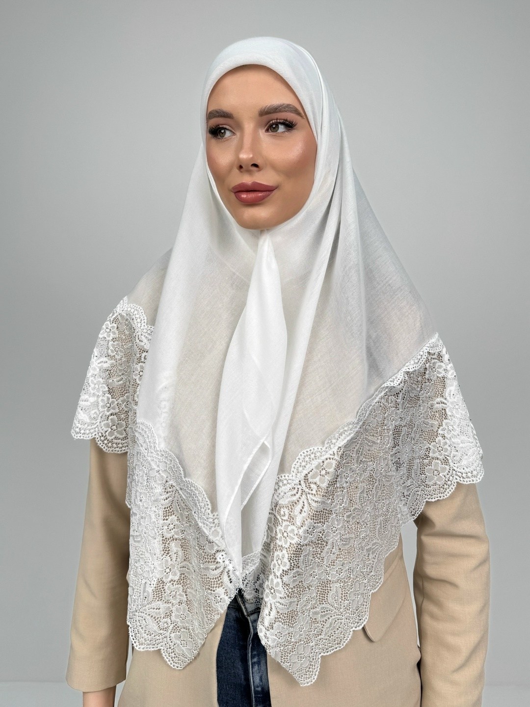 кружевной платок,платок в церковь,платок с кружевом,платок для венчания,платок для храма женский