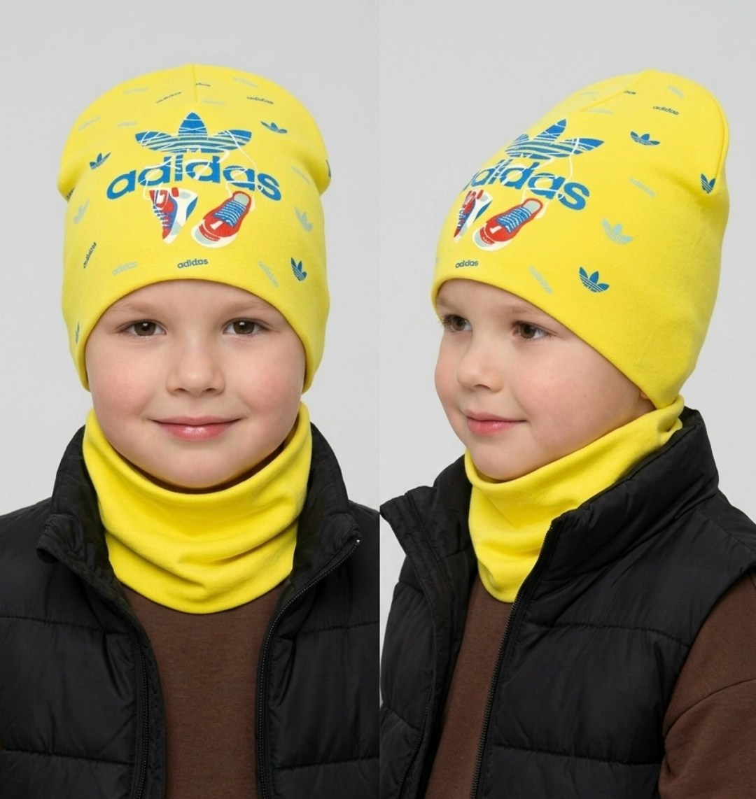 комплект шапка снуд,комплект трикотажный,детская шапка,шапка и снуд,шапка комплект