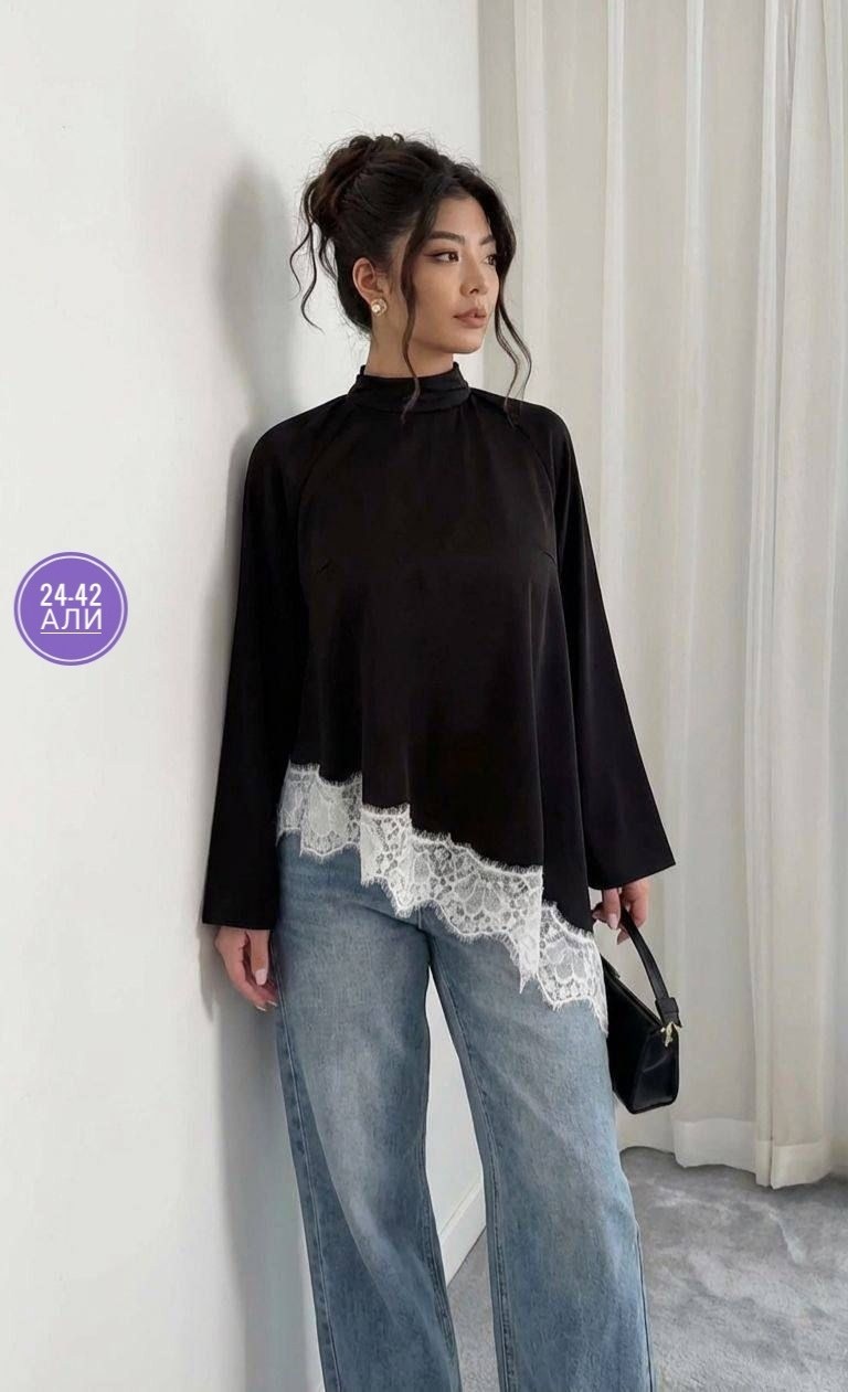 блузка с кружевами,блузка удлиненная,женская блузка,блузка с оборками,кофта женская
