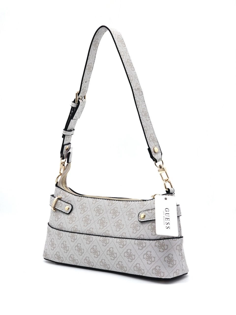 женская сумка guess,сумка через плечо guess,сумка guess,сумка на плечо guess,сумка хобо с принтом из монограмм бренда noelle guess