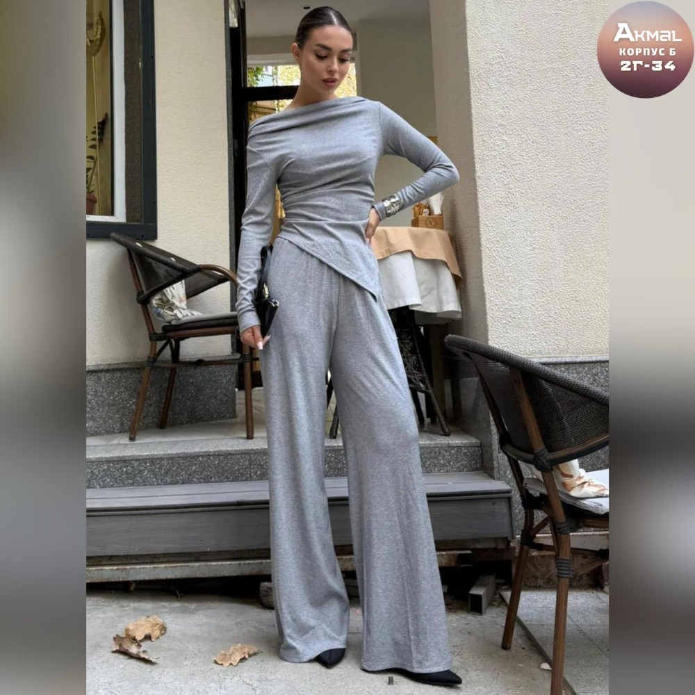 костюм с брюками,спортивные брюки палаццо,костюм женский с брюками,костюм трикотажный с брюками палаццо,брюки комплект