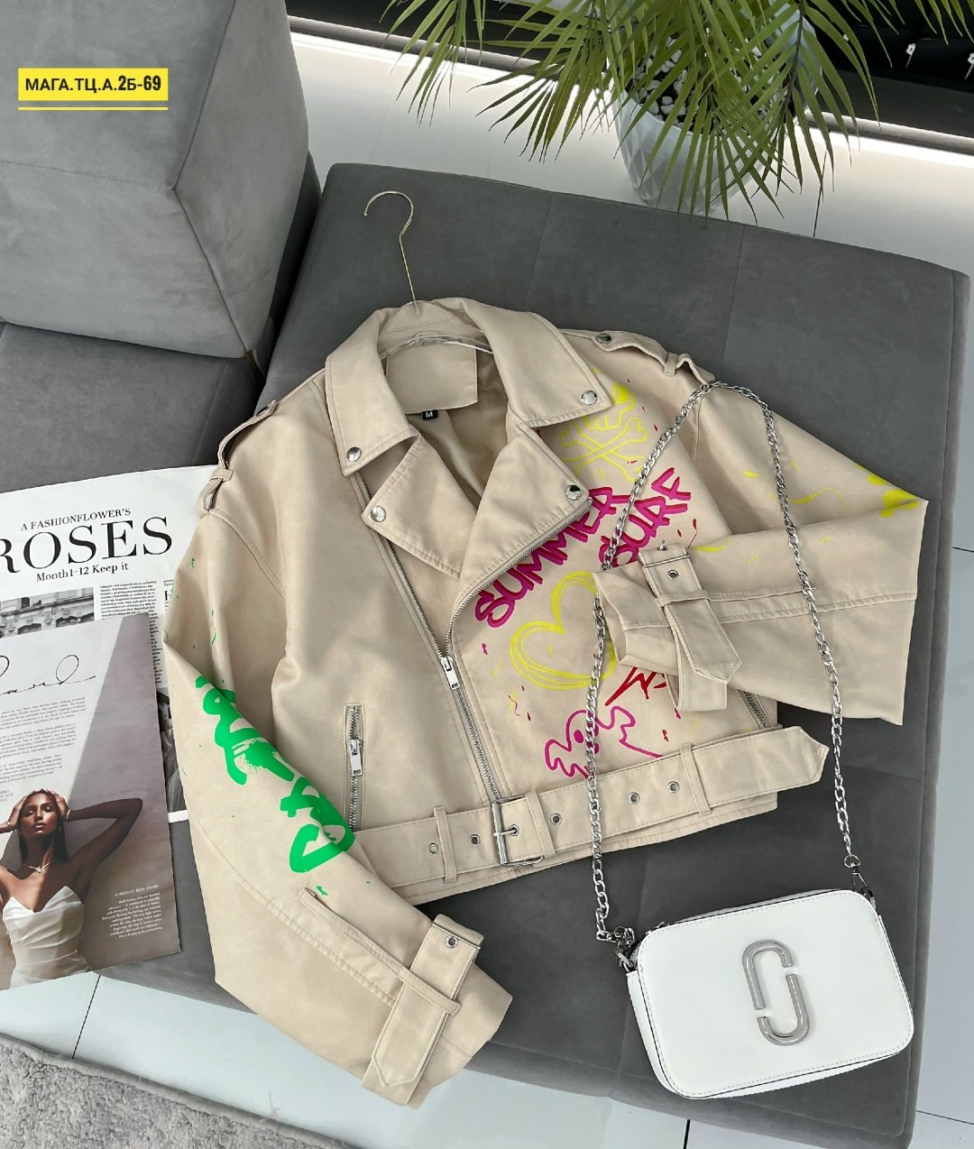 куртка кожаная с надписями laboratoria 78867199,куртка кожаная,женская куртка,куртка косуха,косуха кожаная куртка