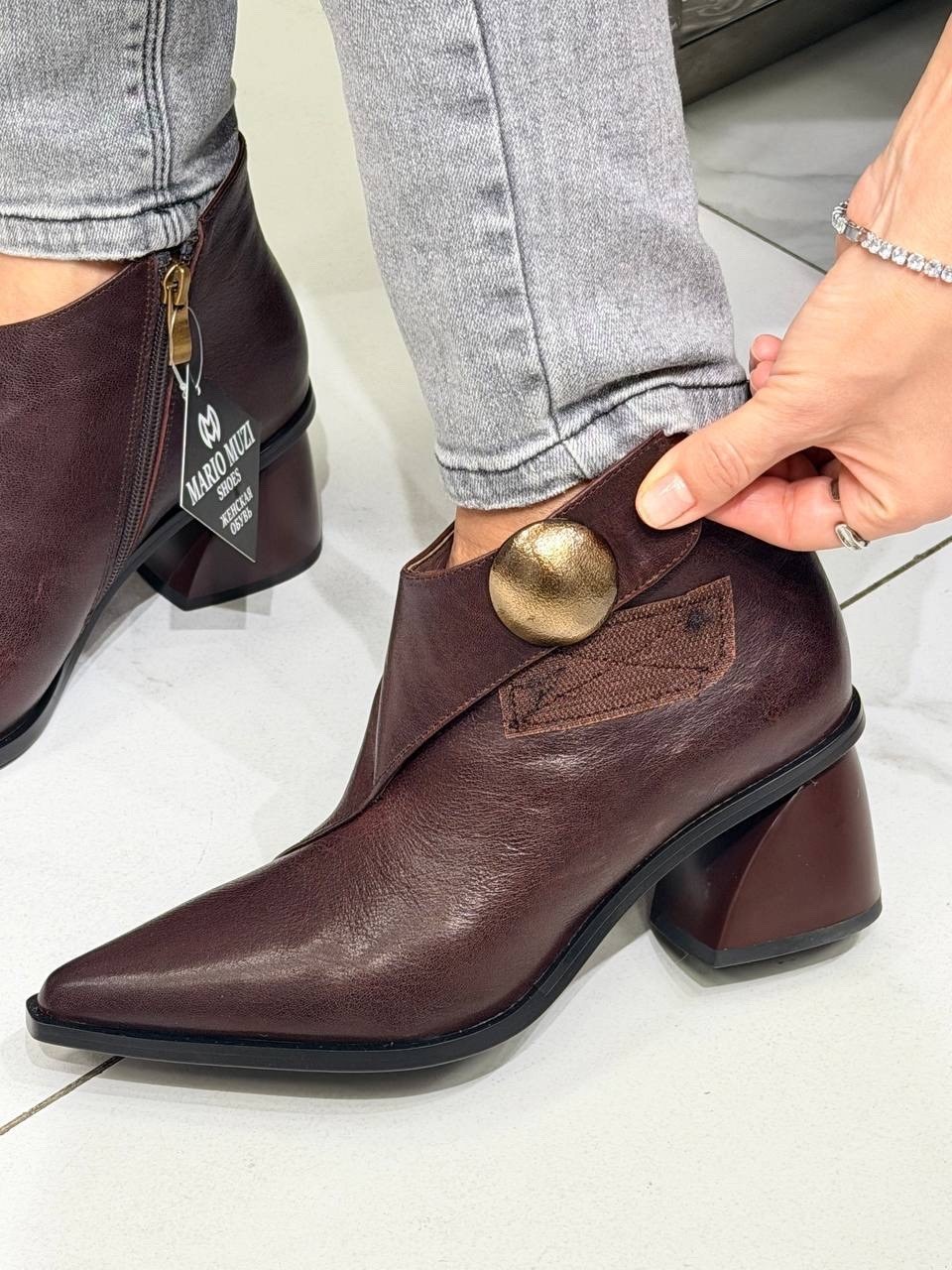 ,модные ботильоны,женская ,женские ботильоны,коричневые ботильоны