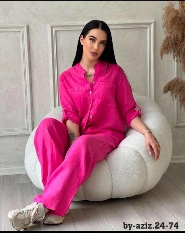 брючный костюм свободного кроя,костюм женский двойка с брюками,муслин костюм женский,летний костюм женский брючный,костюм льняной женский с брюками