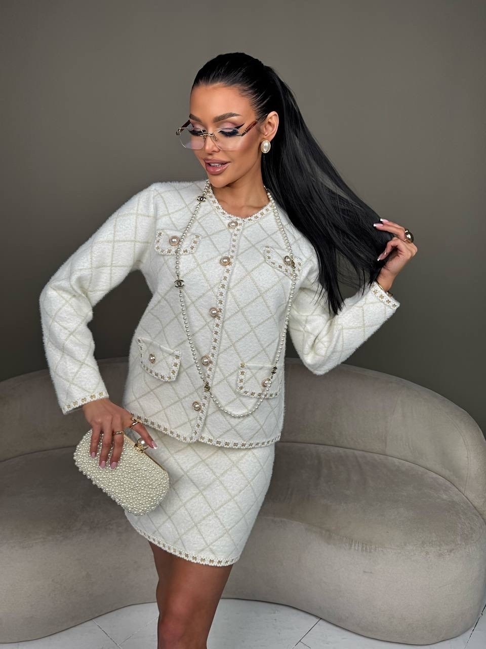 твидовый костюм с юбкой,твидовый костюм,женский твидовый костюм,костюм с юбкой,твидовый костюм жакет