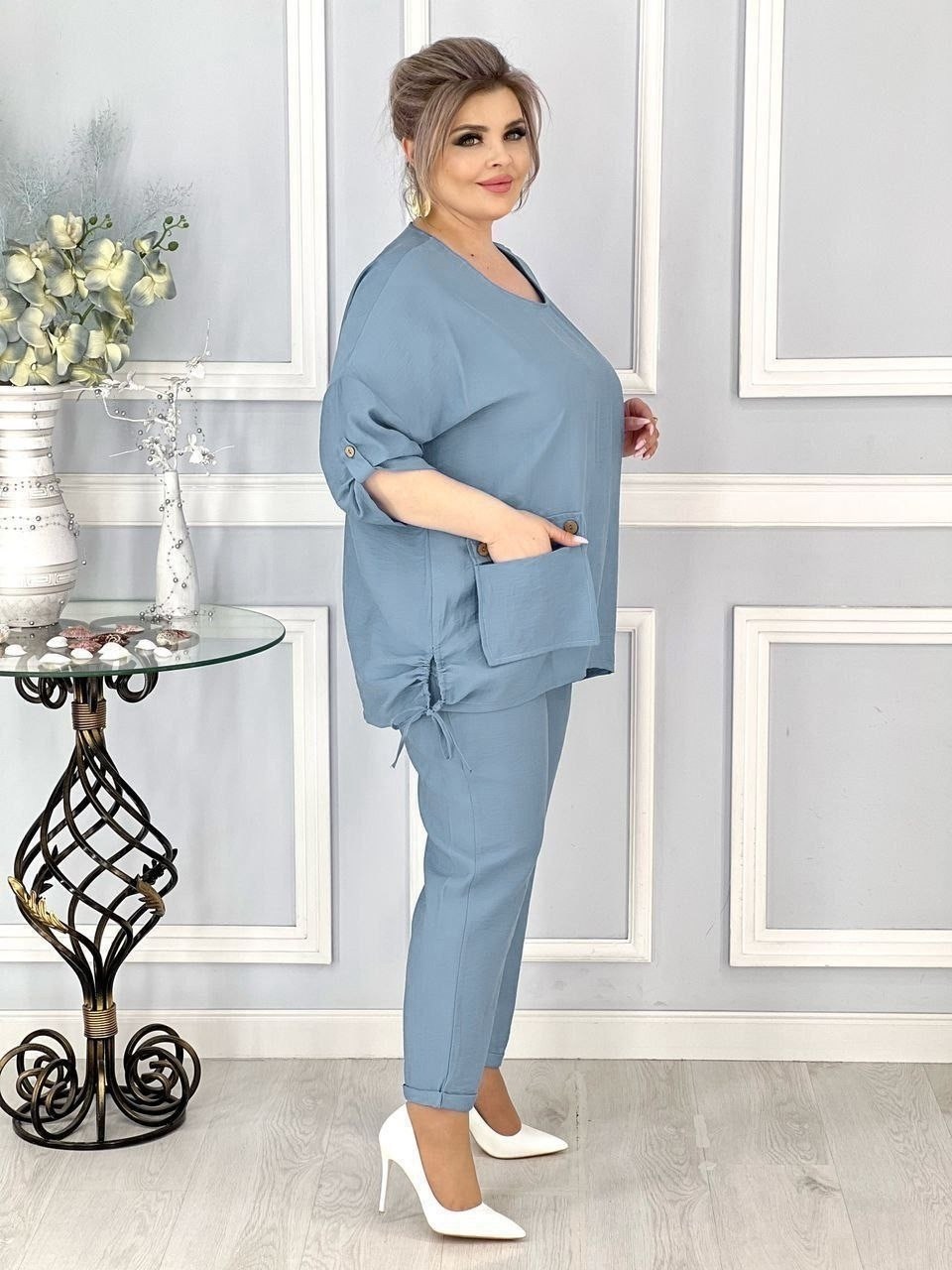брючные костюмы женские,женские костюмы,женские костюмы больших размеров,одежда больших размеров,костюм двойка