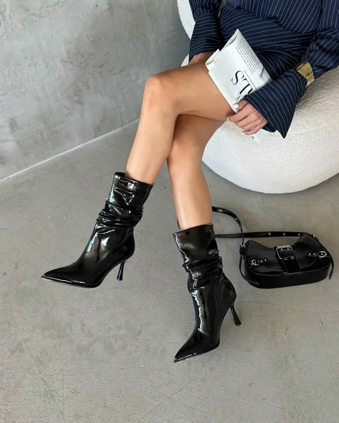 лакированные ботильоны,ботильоны лаковые,женские ботильоны,лакированные сапоги,ботильоны на шпильках