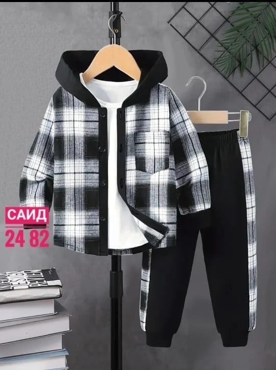 комплект одежды для мальчика,куртка барбери трансформер,одежда для мальчиков,стильный детский костюм,куртка в клетку