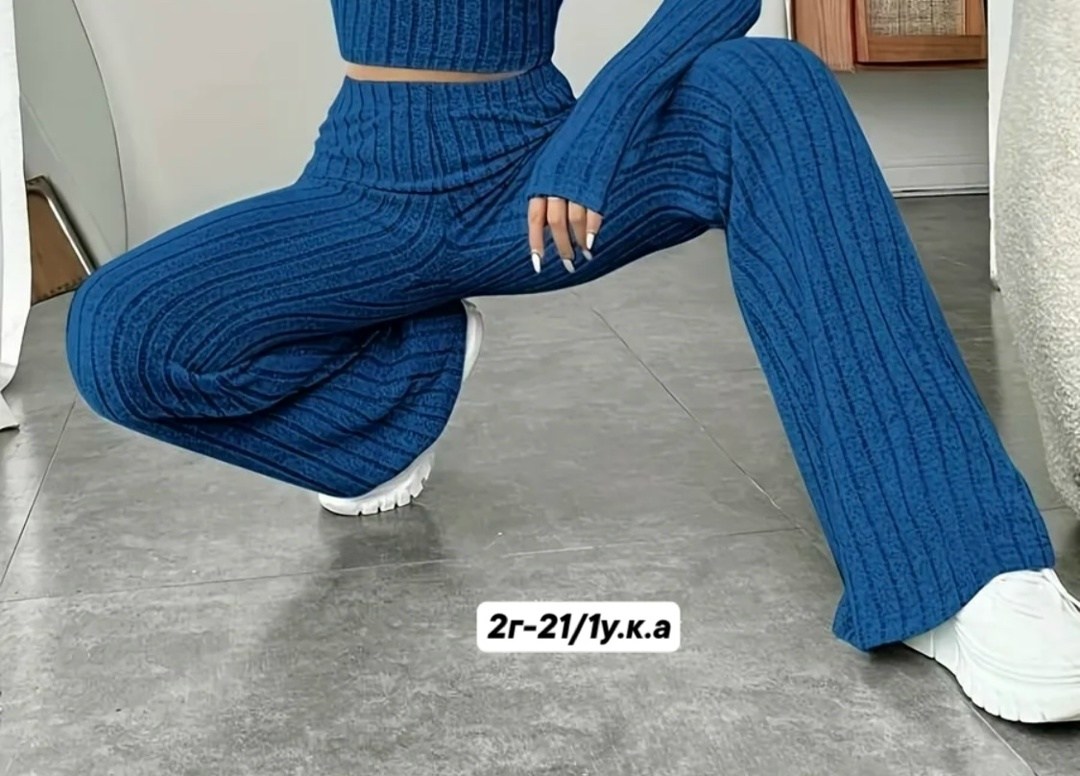 женские трикотажные брюки-клеш chronstyle с высокой талией,женские трикотажные брюки клеш,брюки клеш,женские брюки клеш,трикотажные брюки клеш