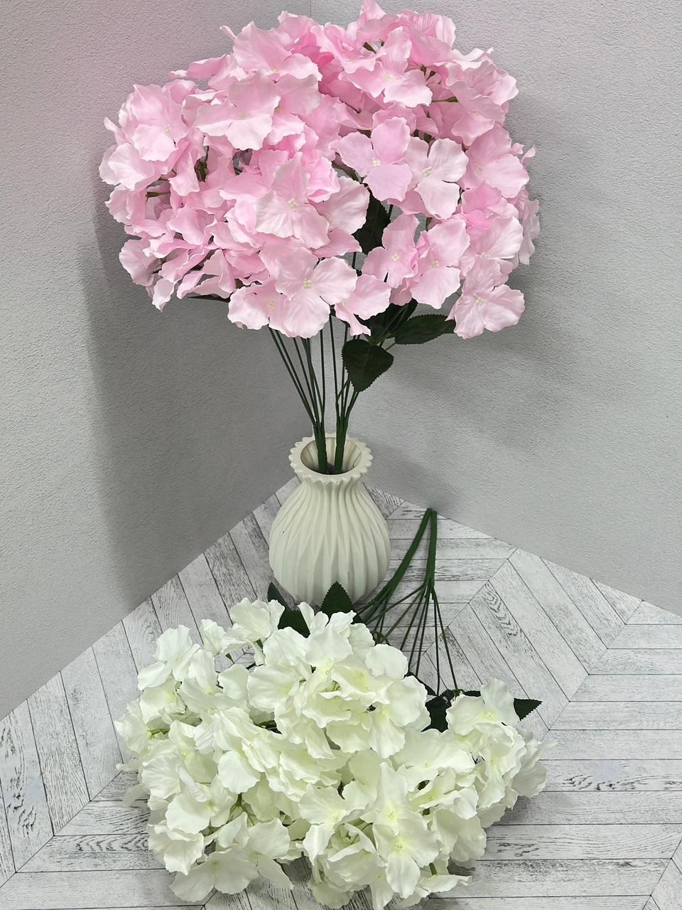 гортензия искусственная,голубая гортензия,цветы гортензии искусственные,нежно голубая гортензия,гортензия искусственная для декора интерьера голубая 48 см