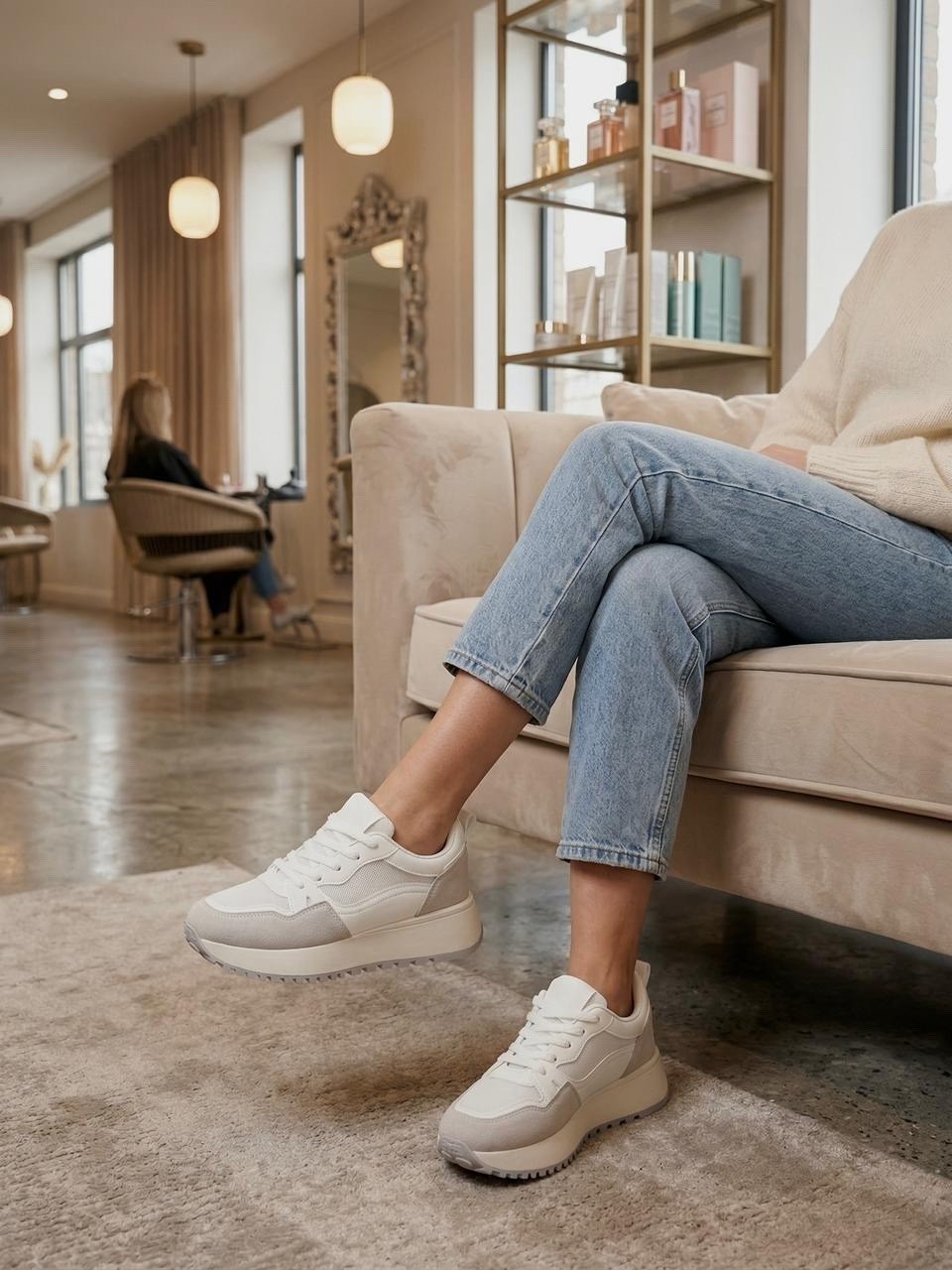 кроссовки женскиe,повседневные кроссовки,высокие кроссовки женские, женская,кроссовки бежевые