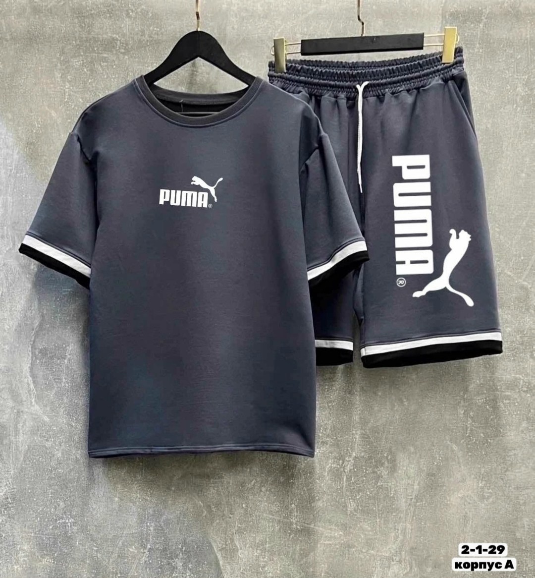 костюм спортивный мужской с шортами и футболкой,костюм спортивный мужской,костюм спортивный летний с футболкой и шортами,летний костюм спортивный мужской,костюм мужской puma
