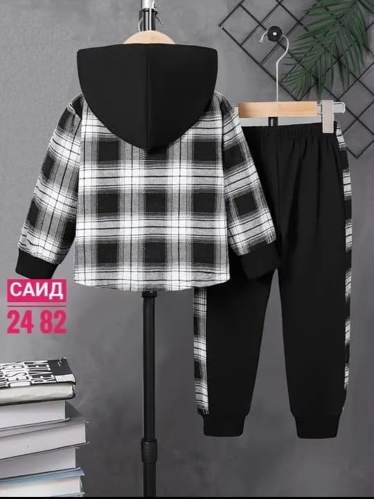 комплект одежды для мальчика,куртка барбери трансформер,одежда для мальчиков,стильный детский костюм,куртка в клетку