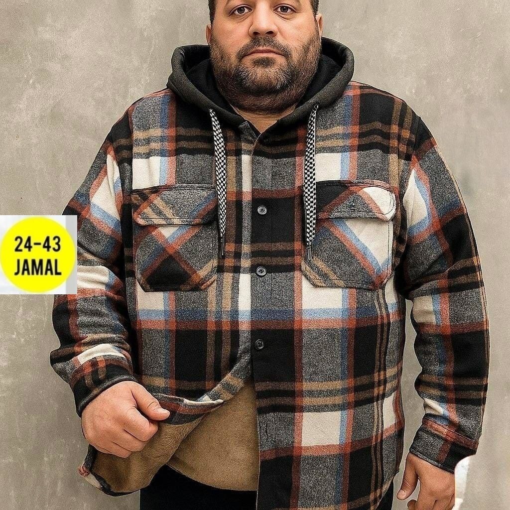 рубашка с капюшоном,рубашка теплая,рубашка теплая на флисе,рубашка куртка в клетку теплая с капюшоном,рубашка великан
