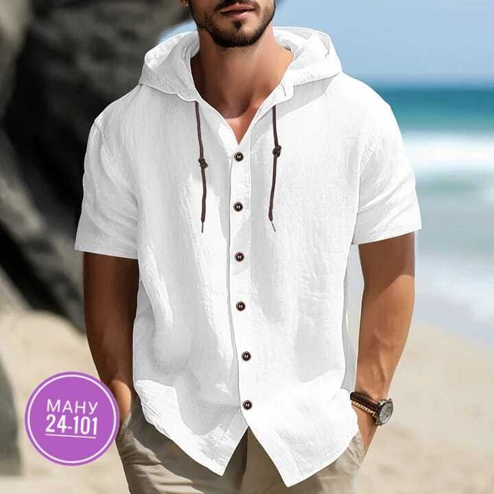 мужская льняная рубашка,рубашка с капюшоном мужская,мужская повседневная рубашка,рубашка с капюшоном,летние рубашки мужские