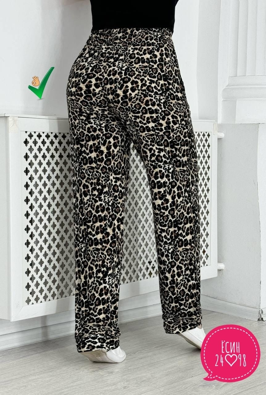 штаны женские,женские брюки,брюки леопардовые,брюки 11140 леопард sova,леопардовые штаны