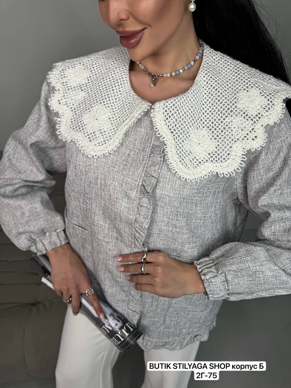 джинсовая блузка,модная блузка,блузка с воротником,блузка с оборками,блузка женская