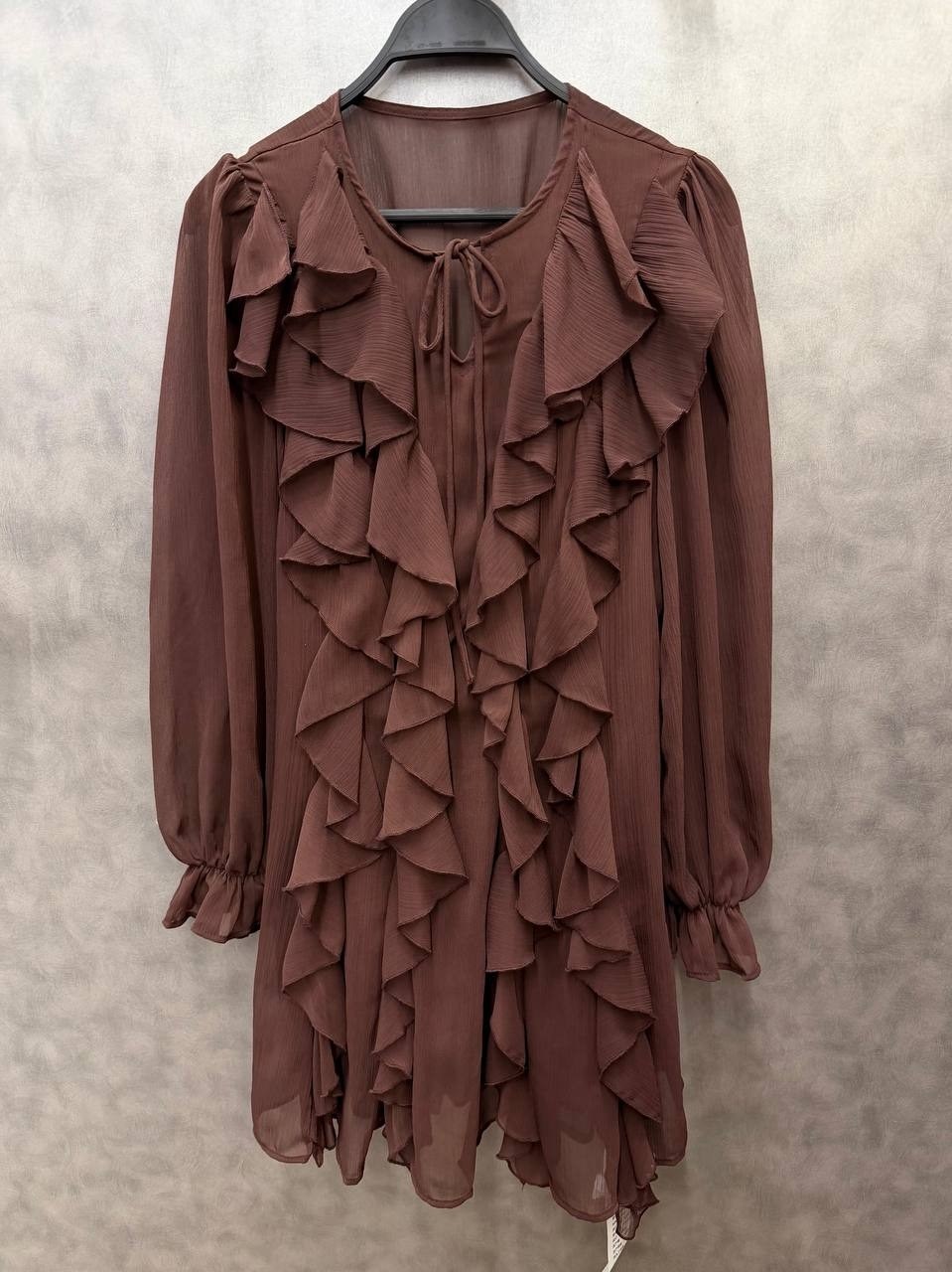 блузка с оборками,шифоновая блузка,блузка нарядная с воланами,блузка с воланами легкая,блузка шифоновая на завязках с воланами