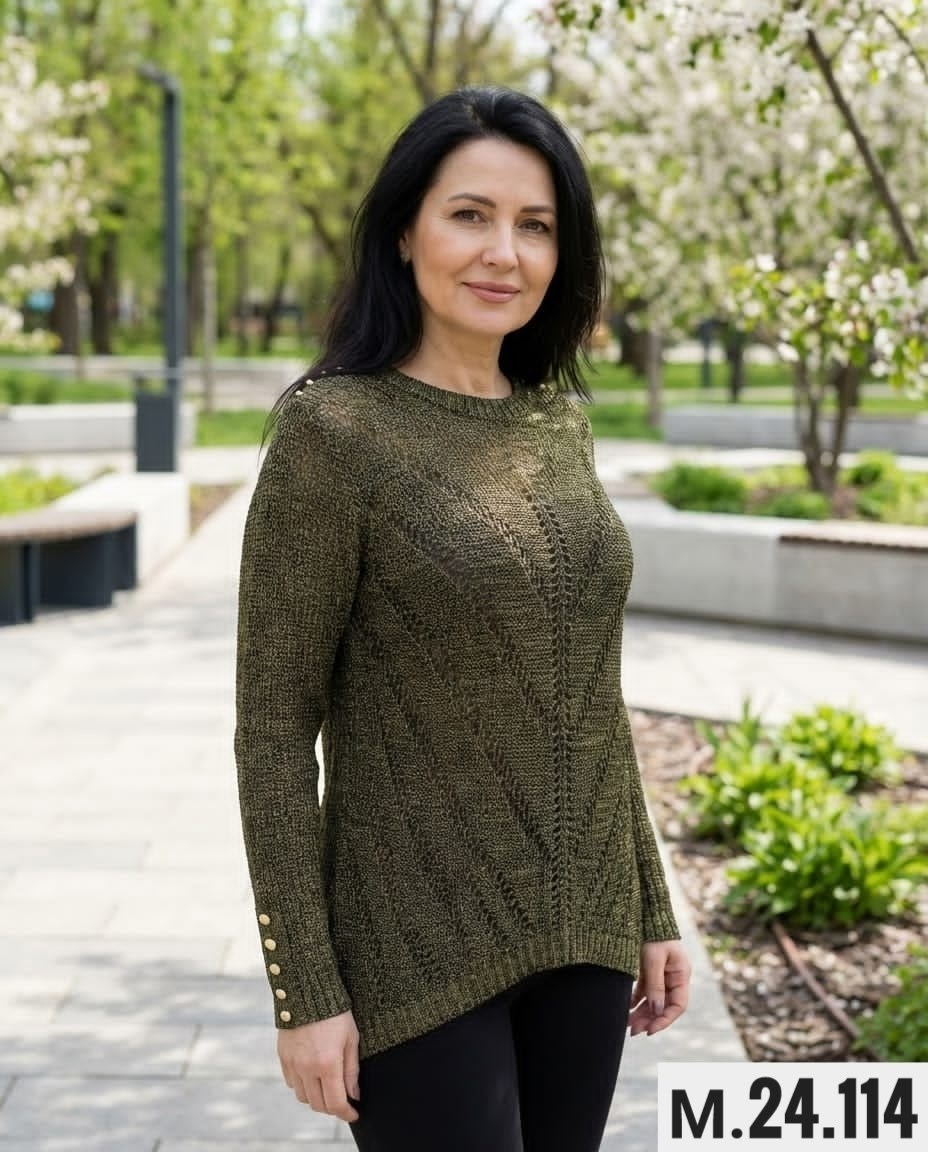 джемпер спицами,пуловер спицами,вязаный пуловер,женский джемпер спицами,ажурный джемпер спицами