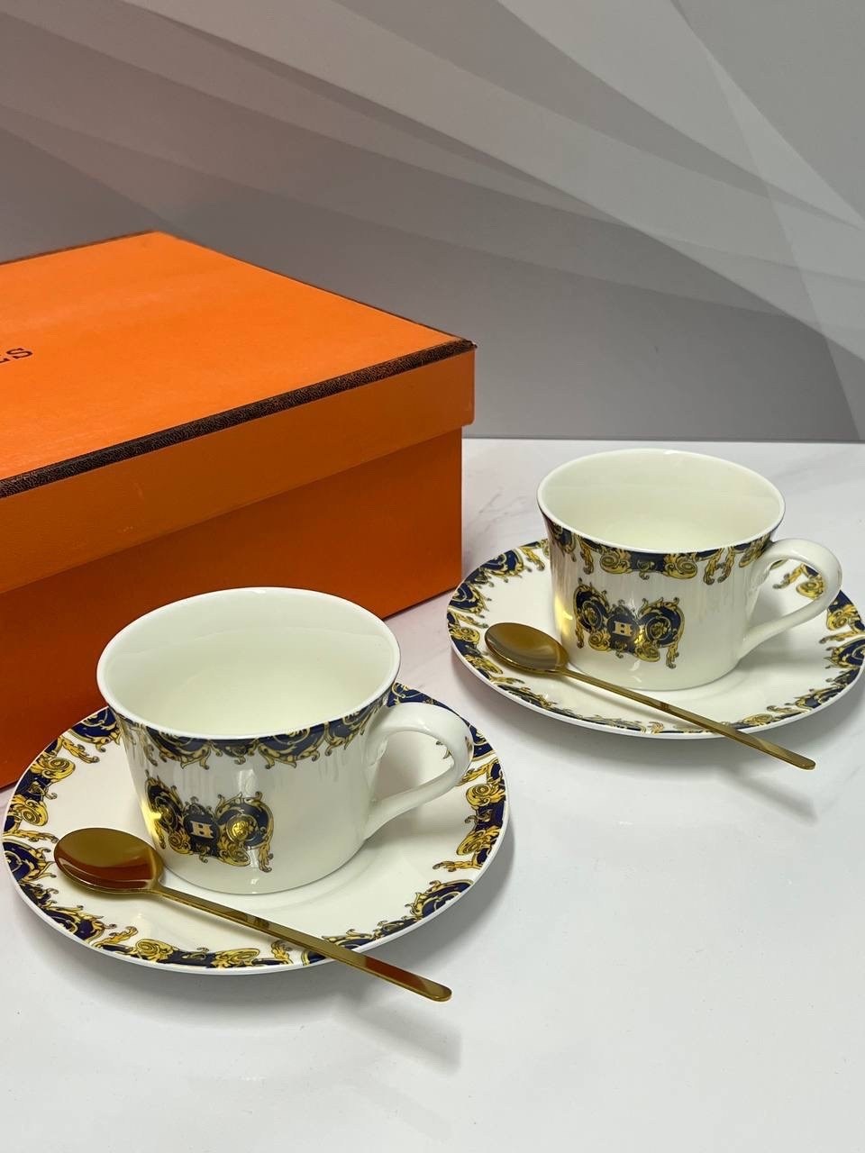 посуда hermes,чайная пара эрмес,чайный набор hermes,чашка кофейная hermes 200 мл,чайные наборы