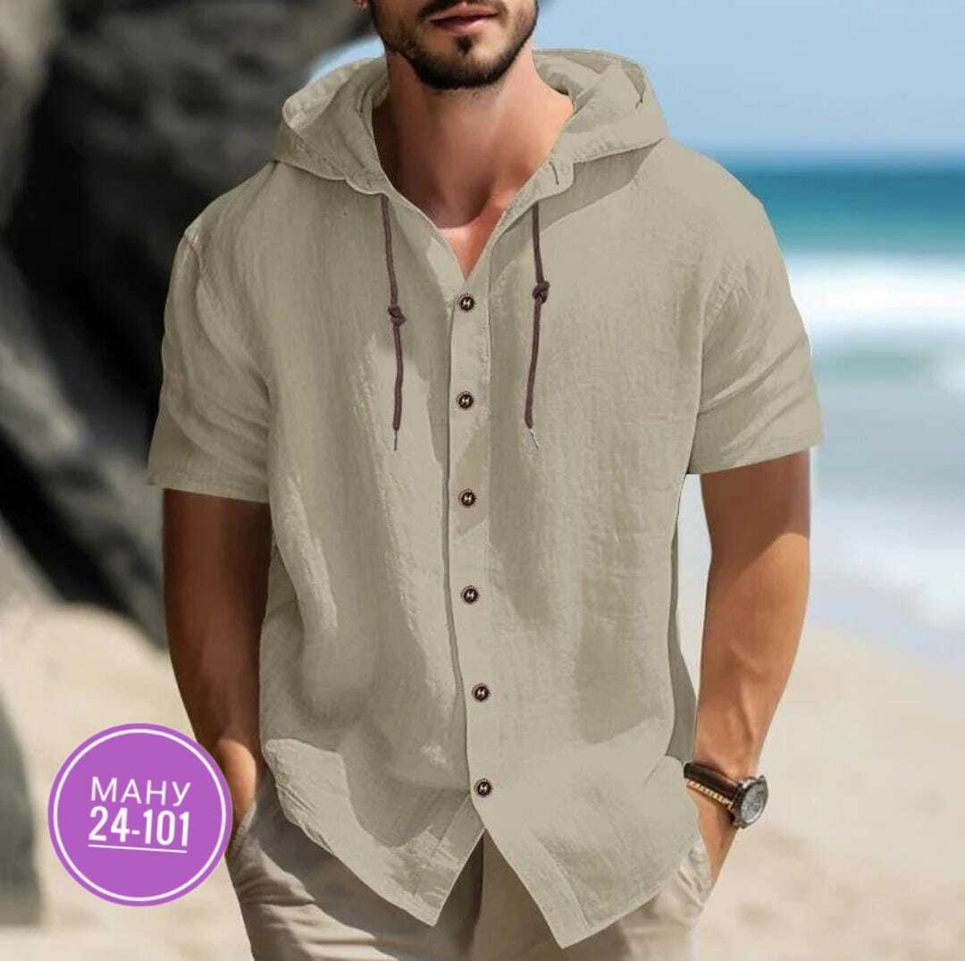 мужская льняная рубашка,рубашка с капюшоном мужская,мужская повседневная рубашка,рубашка с капюшоном,летние рубашки мужские