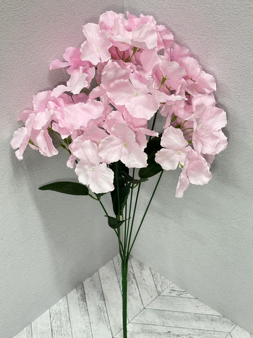 гортензия искусственная,голубая гортензия,цветы гортензии искусственные,нежно голубая гортензия,гортензия искусственная для декора интерьера голубая 48 см