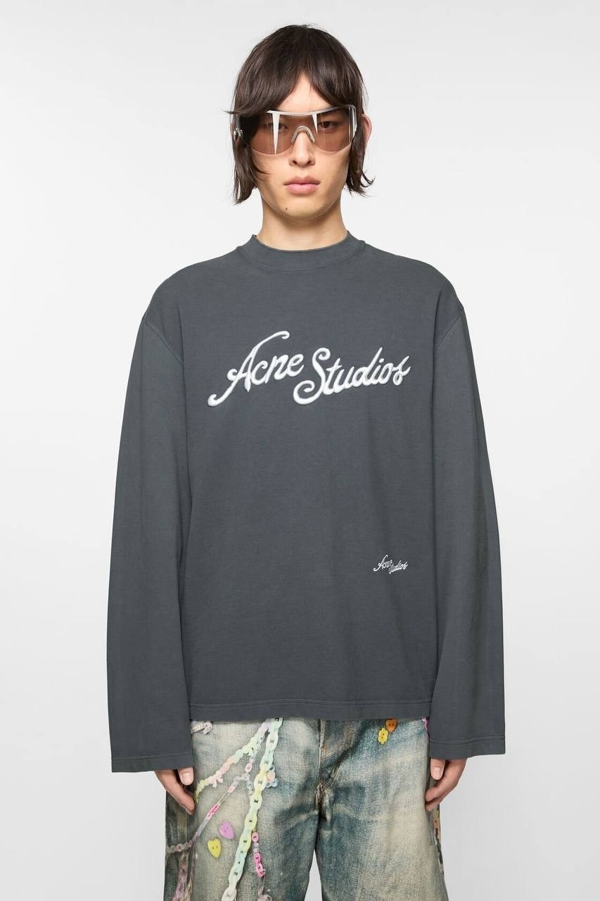acne studios лонгслив,свитшот с логотипом,свитшот мужская,свитшот мужской повседневный,мужские свитшоты