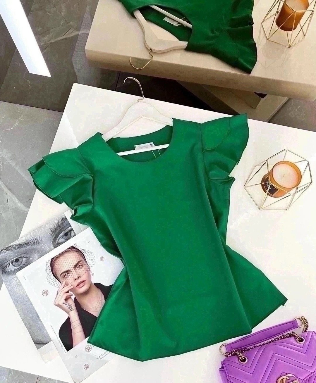 зеленая кофта из шифона,блузка свободного кроя,женская блузка,шифоновая блуза,блуза из шифона