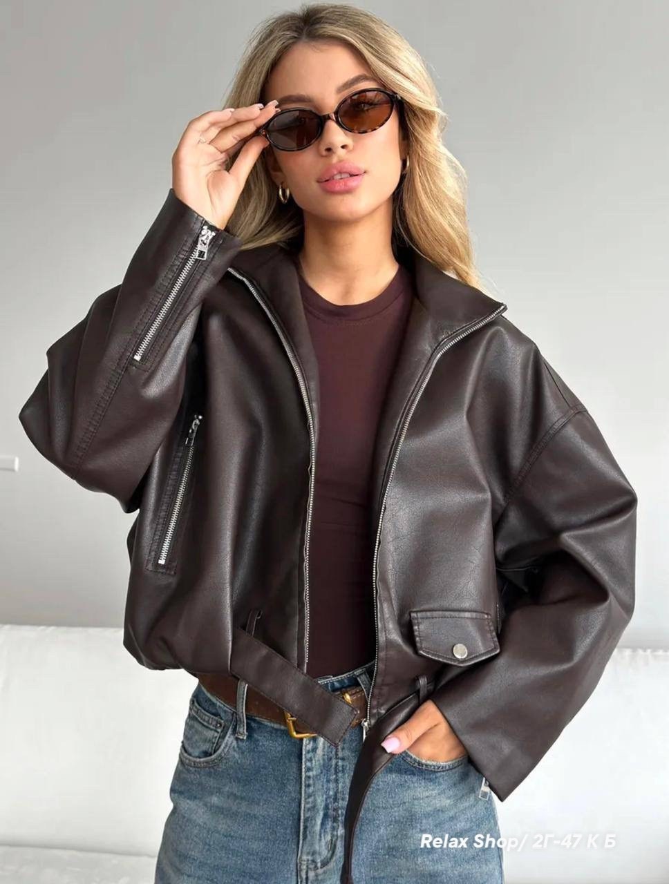 косуха куртка кожаная оверсайз chauzi,косуха коричневая куртка удлиненная оверсайз moodway,женская куртка кожаная оверсайз короткая okssana firsanova,косуха куртка кожаная оверсайз демисезонная удлине