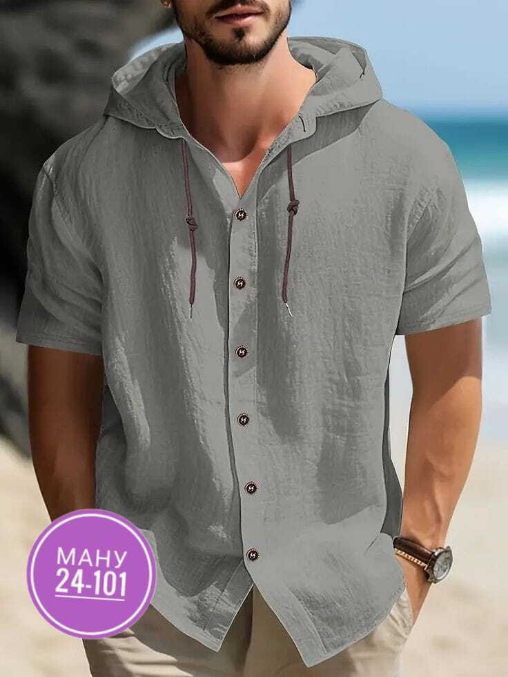 мужская льняная рубашка,рубашка с капюшоном мужская,мужская повседневная рубашка,рубашка с капюшоном,летние рубашки мужские