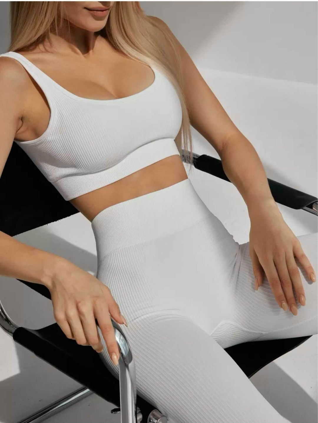 бесшовные легинсы в рубчик,легинсы белые,легинсы женские,лосины белые,леггинсы в рубчик женские спортивные утягивающие белые