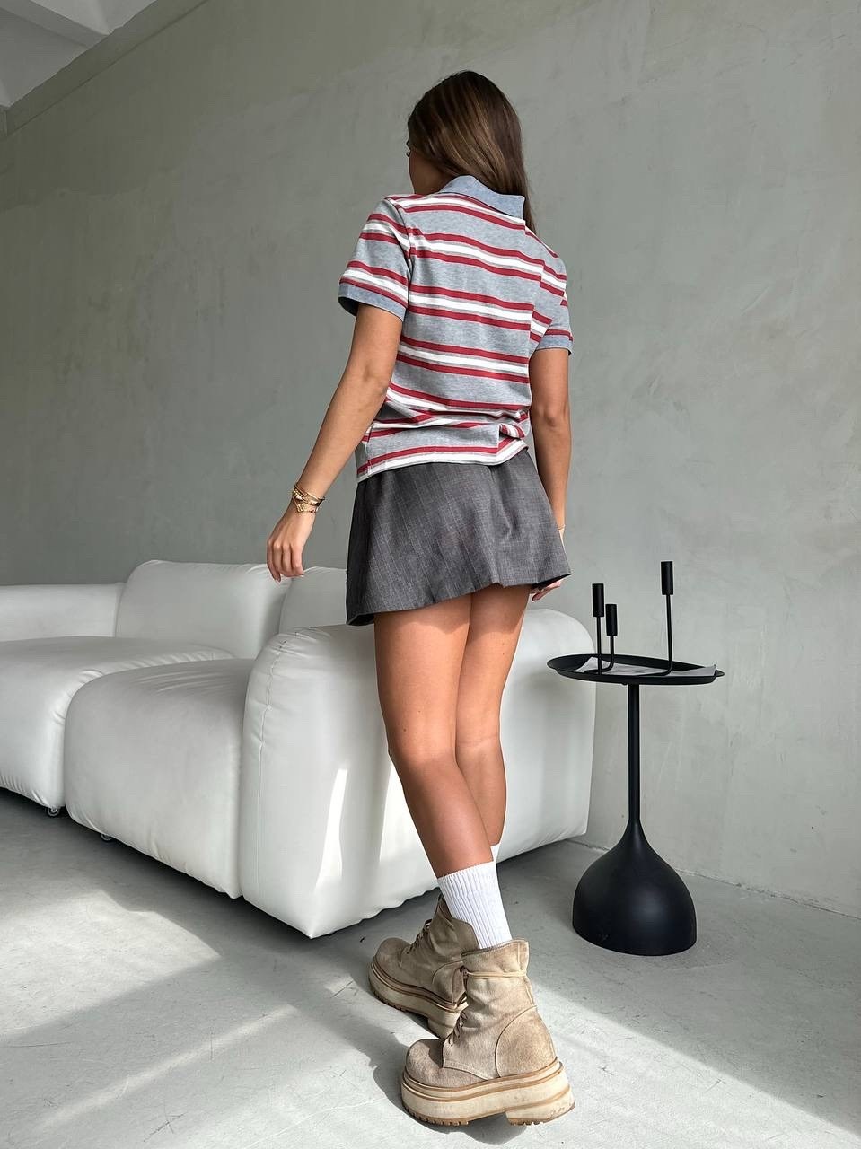 поло в полоску женское,женская футболка поло,костюм женский двойка с юбкой,футболка в полоску,