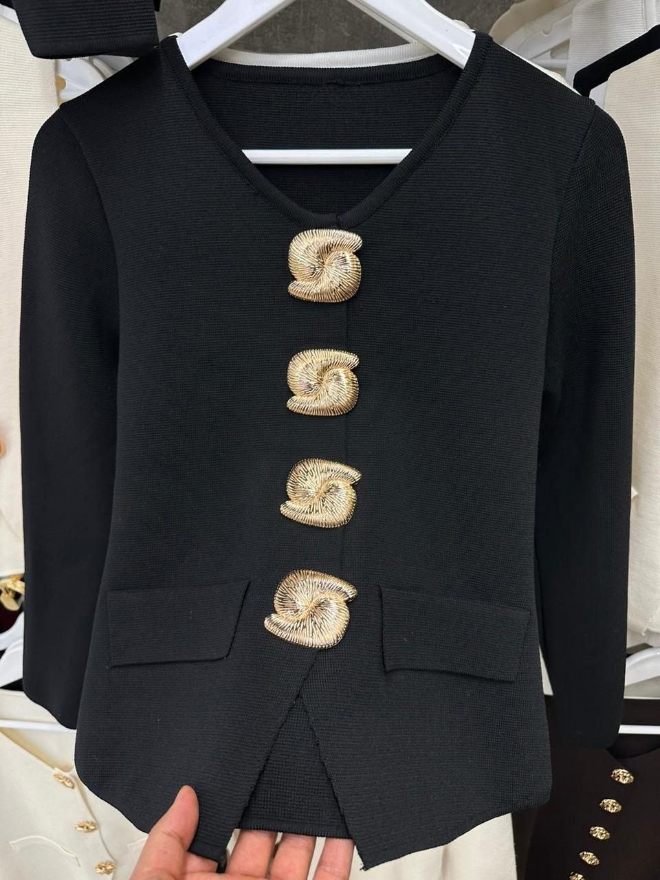 женская кофта,кофта кардиган,жакет,женский кардиган,трикотажный жакет в стиле «шанель»