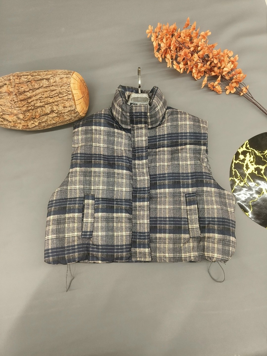 жилетка женская,жилет в клетку,жилет,двухсторонняя жилетка,женские жилеты