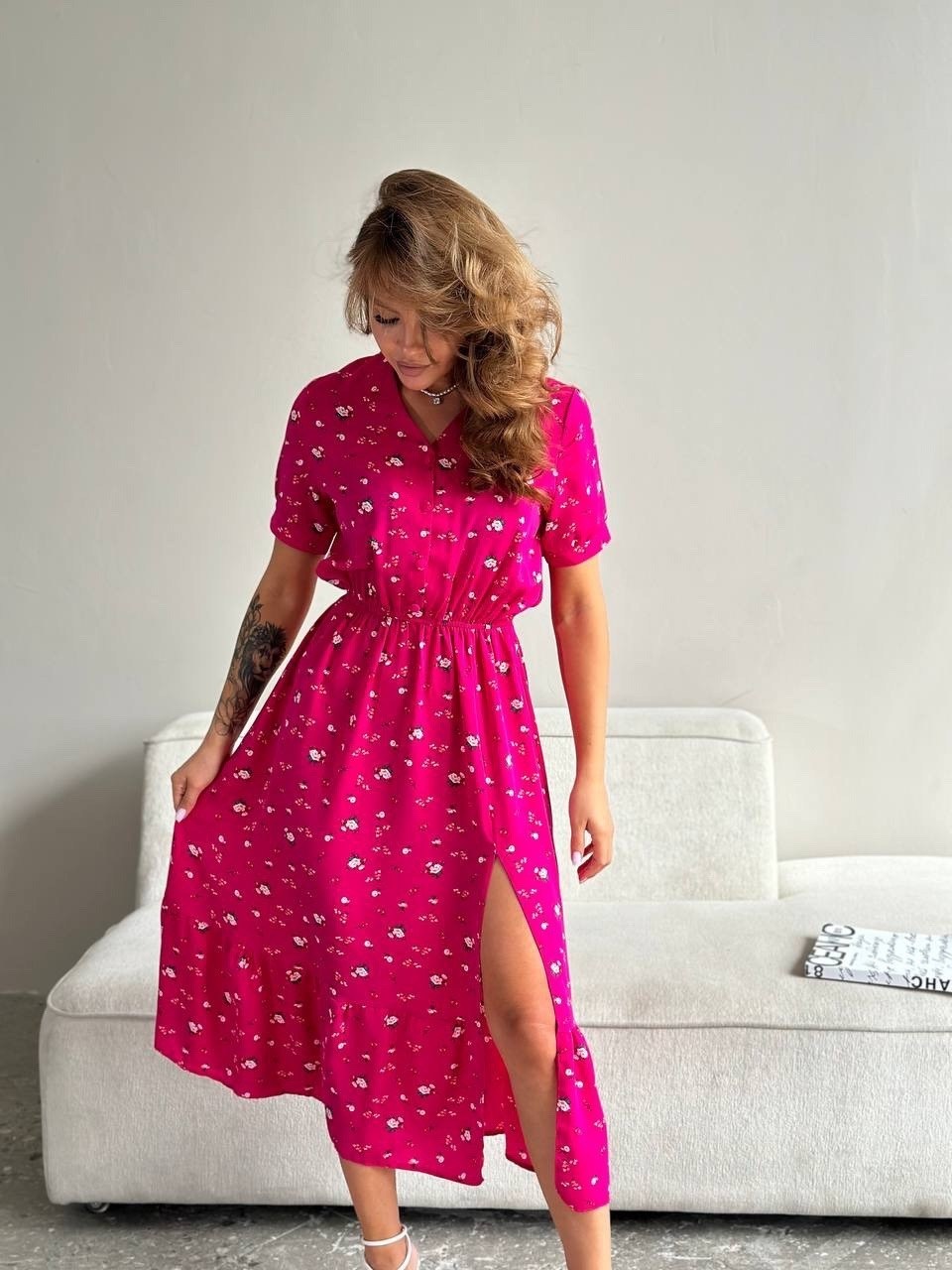 платье женское летнее выполнено из полиэстера,платье женское летнее,платье миди,платье женское,летнее женское платье р. 48