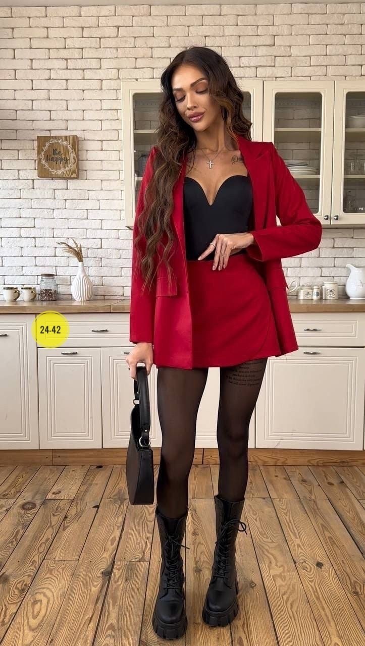 костюм двойка пиджак + юбка-шорты,костюм двойка пиджак и юбка,костюм двойка пиджак и шорты ткань: барби,костюм пиджак юбка шорты,костюм классический жакет юпка шорты